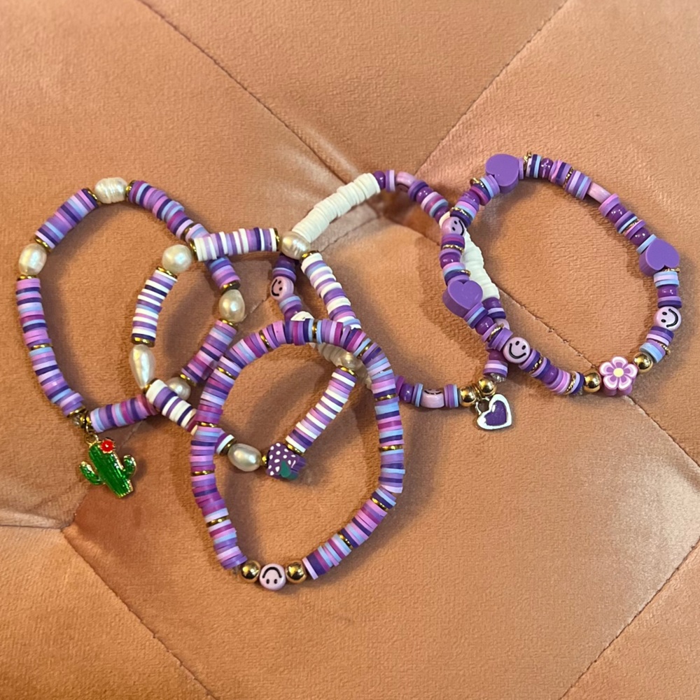 Purple Stacking Bracelet Set 🍇